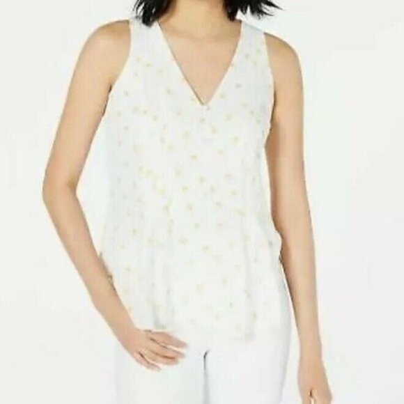 Maison Jules Suns Out Sleeveless Peplum Blouse 129 - Picture 1 of 8